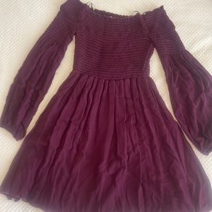 burgundy alterd state dress
